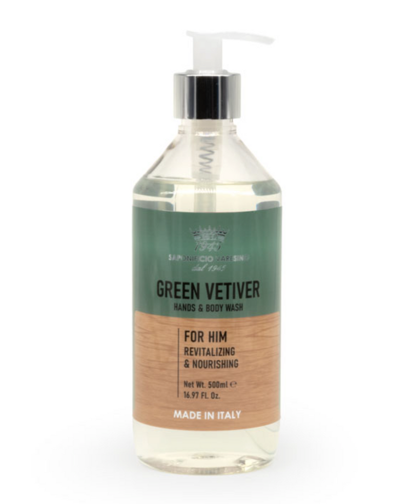 Saponificio Varesino "Green Vetiver" Hand & Body Wash – 500 ml