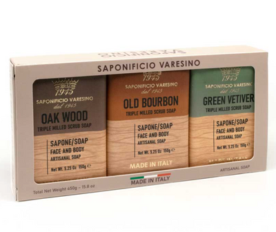 Saponificio Varesino "Men Mix" Hand & Body Soap – 3x150g. set