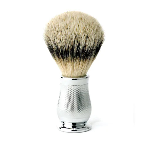 Edwin Jagger "Chatsworth" Silvertip Badger Chrome - Barley (M)