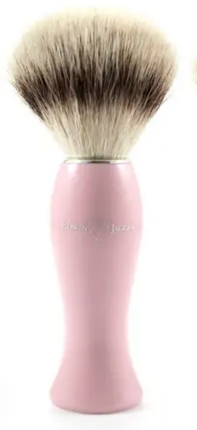 Edwin Jagger Lady's Shaving Brush (Synthetic Silver Tip) - Pink