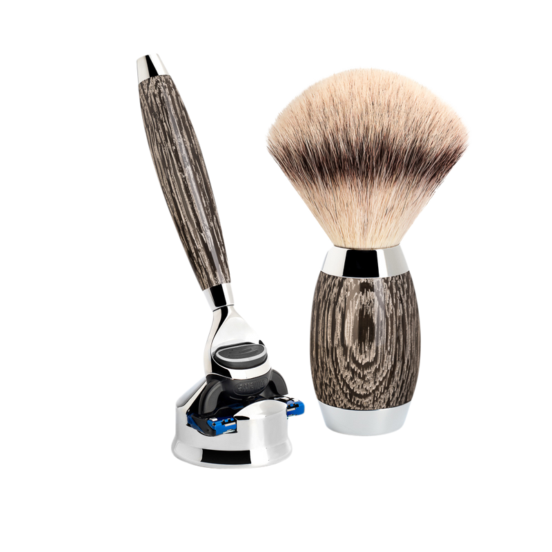 Muhle "EDITION" DE Safety Razor & Brush Set - Bog Oak
